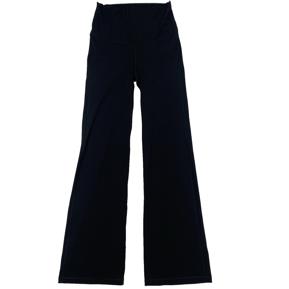 Isabel Maternity Black Fold Down Active Flare Leg Leggings Womens XS Yoga